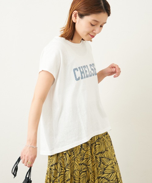 RIDING HIGH（ライディングハイ）の「別注【RIDING HIGH/ライディングハイ】ラフィ天竺Tシャツ（Tシャツ/カットソー・レディース・ホワイト/ライトブルー/ブラック/ベージュ/オレンジ・FREE）」の10枚目の写真