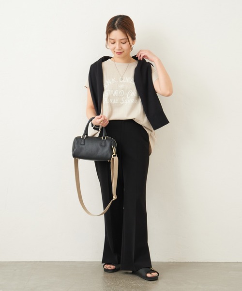 RIDING HIGH（ライディングハイ）の「別注【RIDING HIGH/ライディングハイ】ラフィ天竺Tシャツ（Tシャツ/カットソー・レディース・ホワイト/ライトブルー/ブラック/ベージュ/オレンジ・FREE）」の11枚目の写真