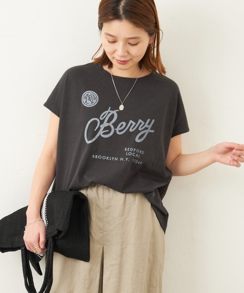 RIDING HIGH（ライディングハイ）の「別注【RIDING HIGH/ライディングハイ】ラフィ天竺Tシャツ（Tシャツ/カットソー・レディース・ホワイト/ライトブルー/ブラック/ベージュ/オレンジ・FREE）」の7枚目の写真