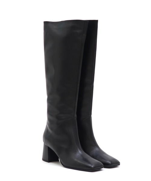 FABIO RUSCONI（ファビオルスコーニ）の「FABIO RUSCONI / square toe long boots(スクエアトゥロングレザーブーツ)（ブーツ・レディース・ブラック/グレー・37/36）」の3枚目の写真