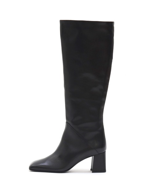 FABIO RUSCONI（ファビオルスコーニ）の「FABIO RUSCONI / square toe long boots(スクエアトゥロングレザーブーツ)（ブーツ・レディース・ブラック/グレー・37/36）」の6枚目の写真