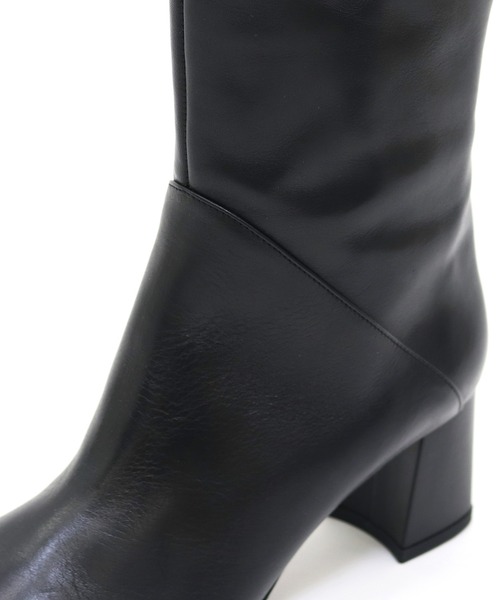 FABIO RUSCONI（ファビオルスコーニ）の「FABIO RUSCONI / square toe long boots(スクエアトゥロングレザーブーツ)（ブーツ・レディース・ブラック/グレー・37/36）」の10枚目の写真