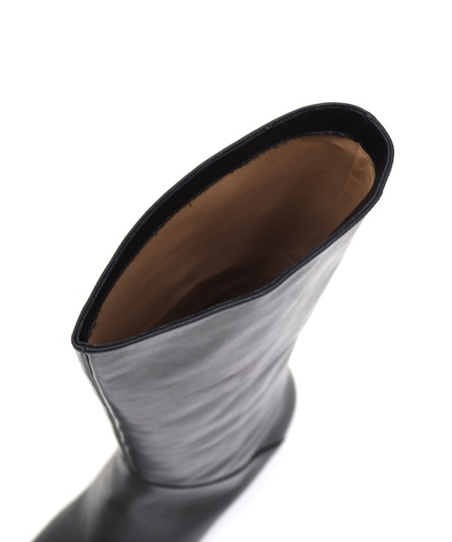 FABIO RUSCONI（ファビオルスコーニ）の「FABIO RUSCONI / square toe long boots(スクエアトゥロングレザーブーツ)（ブーツ・レディース・ブラック/グレー・37/36）」の7枚目の写真