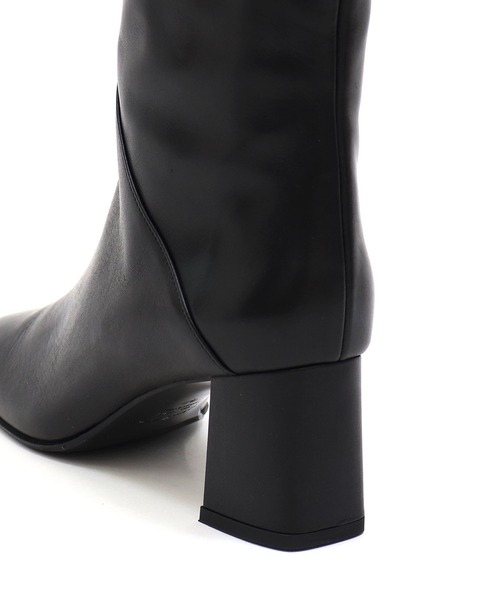 FABIO RUSCONI（ファビオルスコーニ）の「FABIO RUSCONI / square toe long boots(スクエアトゥロングレザーブーツ)（ブーツ・レディース・ブラック/グレー・37/36）」の9枚目の写真
