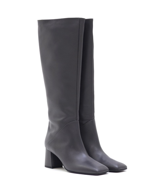 FABIO RUSCONI（ファビオルスコーニ）の「FABIO RUSCONI / square toe long boots(スクエアトゥロングレザーブーツ)（ブーツ・レディース・ブラック/グレー・37/36）」の5枚目の写真
