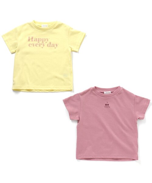 Ampersand(アンパサンド)の「2Pセット Tシャツ_吸水速乾(Tシャツ/カットソー・キッズ・グリーン/クリーム・100/120/110/90/130/140/95/80)」の2枚目の写真