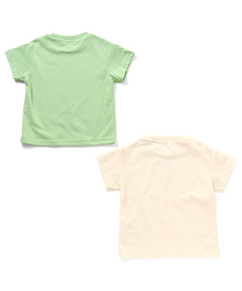 Ampersand(アンパサンド)の「2Pセット Tシャツ_吸水速乾(Tシャツ/カットソー・キッズ・グリーン/クリーム・100/120/110/90/130/140/95/80)」の5枚目の写真