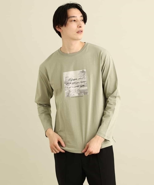 a.v.v(アーヴェヴェ)の「スクエアプリントセミワイドシルエットカットソー(Tシャツ/カットソー・メンズ・ホワイト/カーキ/ピンク・46/48/44/50)」の17枚目の写真