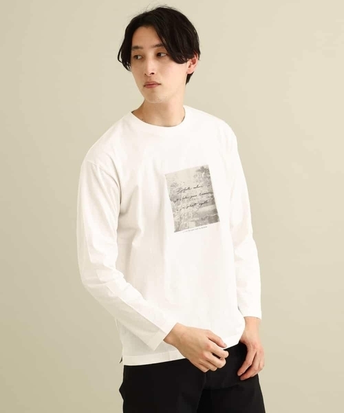 a.v.v(アーヴェヴェ)の「スクエアプリントセミワイドシルエットカットソー(Tシャツ/カットソー・メンズ・ホワイト/カーキ/ピンク・46/48/44/50)」の18枚目の写真