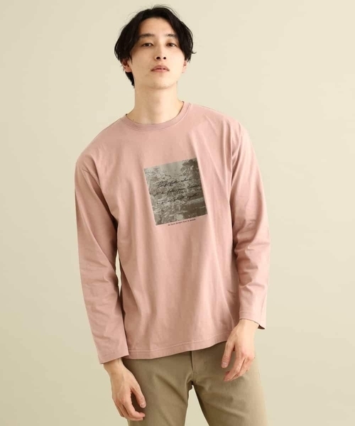 a.v.v(アーヴェヴェ)の「スクエアプリントセミワイドシルエットカットソー(Tシャツ/カットソー・メンズ・ホワイト/カーキ/ピンク・46/48/44/50)」の20枚目の写真