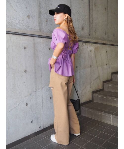 EVRIS(エヴリス)の「PLAYFUL MOOD CAP(キャップ・レディース・ホワイト/カーキ/ブラック・FREE)」の9枚目の写真