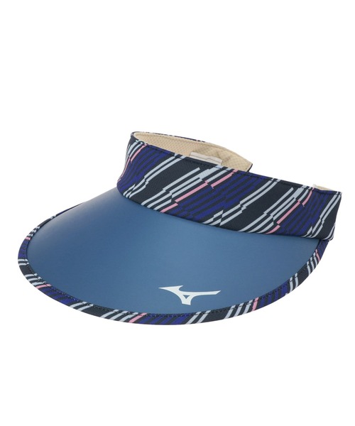 MIZUNO GOLF（ミズノゴルフ）の「［ウィメンズ］ＵＶデジタルホリゾンバイザー（サンバイザー・レディース・ネイビー/ターコイズブルー/ホワイト・FREE）」の2枚目の写真