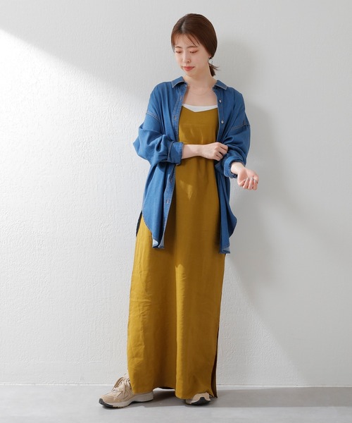 シーナリー リネン タイト ワンピース 38 美品☆SHENERY(シーナリー) 2WAYリネンタイトワンピース*38