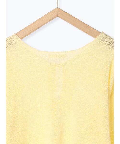 ehka sopo（エヘカソポ）の「テープヤーンリボン開きカーディガン（カーディガン/ボレロ・レディース・イエロー/モカ/キナリ・ﾌﾘ-）」の18枚目の写真