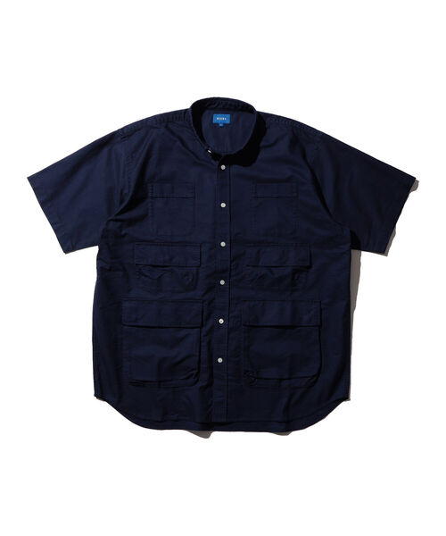 BEAMS（ビームス）の「BEAMS / 3段ポケット ルーズシルエット シャツ（シャツ/ブラウス・メンズ・ネイビー/サックスブルー・S/M/L/XL）」の19枚目の写真