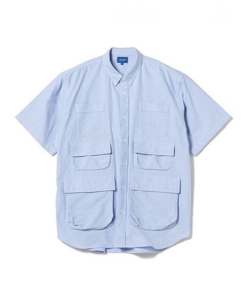 BEAMS（ビームス）の「BEAMS / 3段ポケット ルーズシルエット シャツ（シャツ/ブラウス・メンズ・ネイビー/サックスブルー・S/M/L/XL）」の22枚目の写真