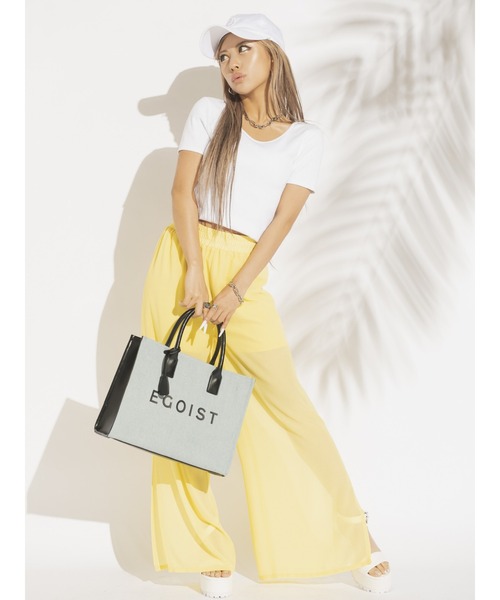 EGOIST(エゴイスト)の「BIGロゴトートバッグ(トートバッグ・レディース・ホワイト/ブルー・FREE)」の3枚目の写真