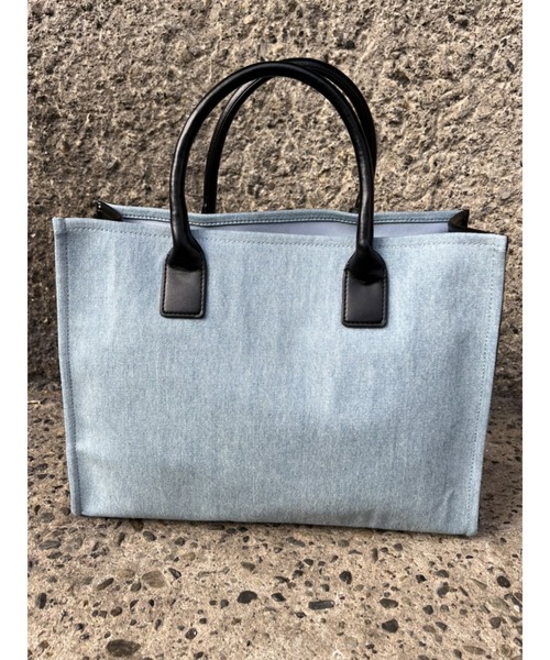 EGOIST(エゴイスト)の「BIGロゴトートバッグ(トートバッグ・レディース・ホワイト/ブルー・FREE)」の9枚目の写真