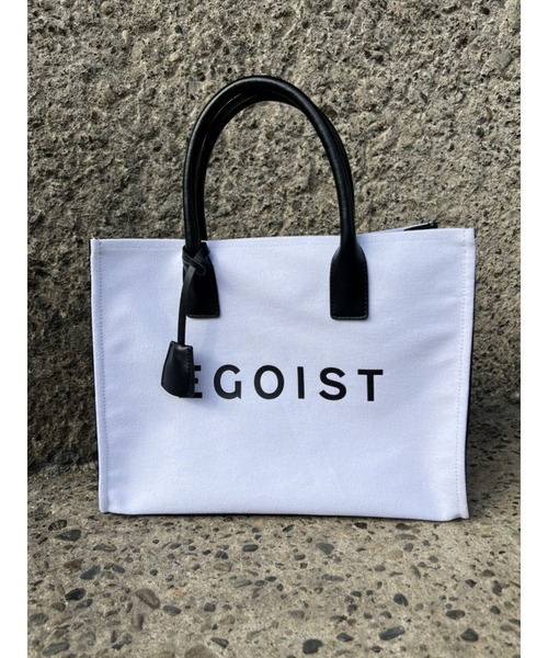 EGOIST(エゴイスト)の「BIGロゴトートバッグ(トートバッグ・レディース・ホワイト/ブルー・FREE)」の10枚目の写真