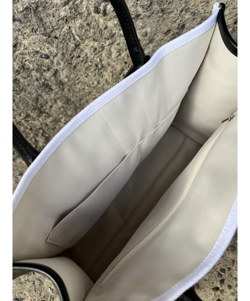 EGOIST(エゴイスト)の「BIGロゴトートバッグ(トートバッグ・レディース・ホワイト/ブルー・FREE)」の12枚目の写真