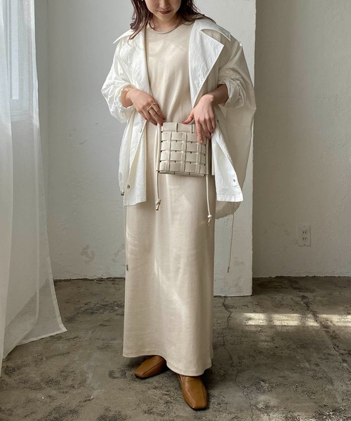 CAPRICIEUX LE'MAGE（カプリシューレマージュ）の「【AgAwd/アガウド】ベーシックリブワンピース（ワンピース・レディース・ホワイト/ブラック・FREE）」の16枚目の写真