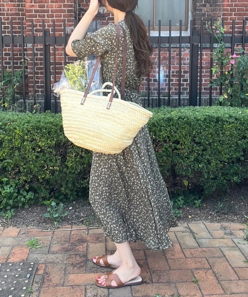 LAUIR(ラウアー)の「花柄シフォンリボンロングワンピース(ワンピース・レディース・ホワイト/ブラック/イエロー/ダークグリーン/ブラウン・MEDIUM/LARGE/X-LARGE)」の22枚目の写真