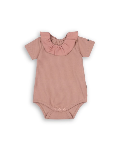 PUPPAPUPO(プッパプーポ)の「襟付き リブ ロンパース 半袖(ロンパース・キッズ・グレイッシュベージュ/サックスブルー/ローズ/ホワイト/チャコールグレー/ピンク・70/80)」の11枚目の写真