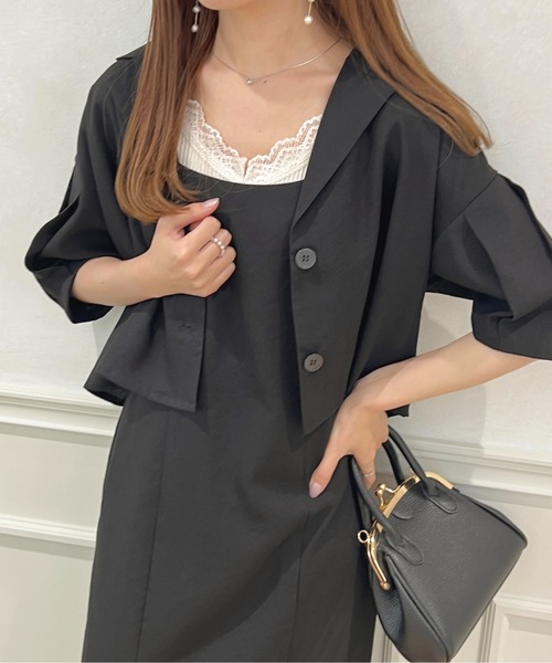 apres jour(アプレジュール)の「【セットアップ可能】ショートジャケット【ZOZOTOWN限定アイテム】(テーラードジャケット・レディース・ブラック/ミント/ベージュ・X-LARGE/フリー)」の11枚目の写真