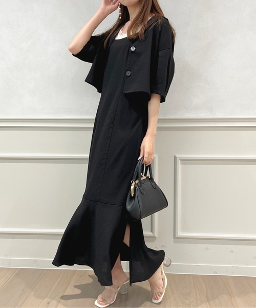 apres jour(アプレジュール)の「【セットアップ可能】ショートジャケット【ZOZOTOWN限定アイテム】(テーラードジャケット・レディース・ブラック/ミント/ベージュ・X-LARGE/フリー)」の13枚目の写真