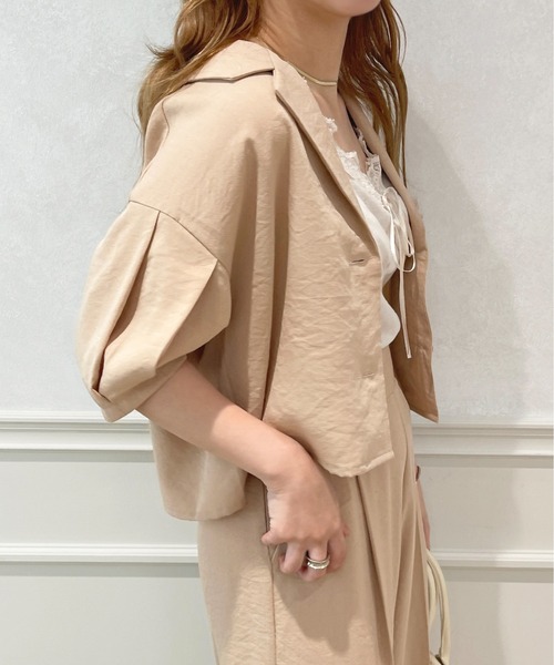 apres jour(アプレジュール)の「【セットアップ可能】ショートジャケット【ZOZOTOWN限定アイテム】(テーラードジャケット・レディース・ブラック/ミント/ベージュ・X-LARGE/フリー)」の16枚目の写真