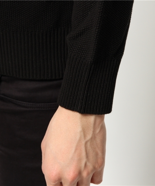 Lui's（ルイス）の「Lui's(ルイス) 鹿の子編みコットンＢＩＧニット（ニット/セーター・メンズ・ホワイト/ブラック/ベージュ・FREE）」の8枚目の写真