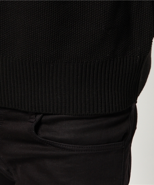 Lui's（ルイス）の「Lui's(ルイス) 鹿の子編みコットンＢＩＧニット（ニット/セーター・メンズ・ホワイト/ブラック/ベージュ・FREE）」の9枚目の写真