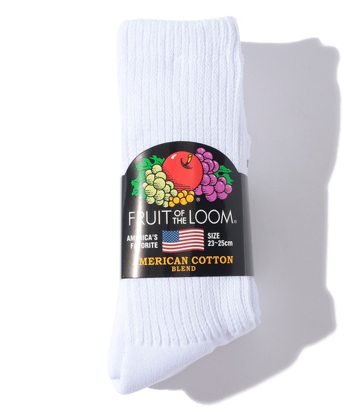 FRUIT OF THE LOOM（フルーツオブザルーム）の「C FTL AC ベーシック(レディース) / クルー丈ソックス / 3足セット / リブソックス / 無地（ソックス/靴下・レディース・ホワイト/ブラック/マルチ・23cm～25cm）」の11枚目の写真
