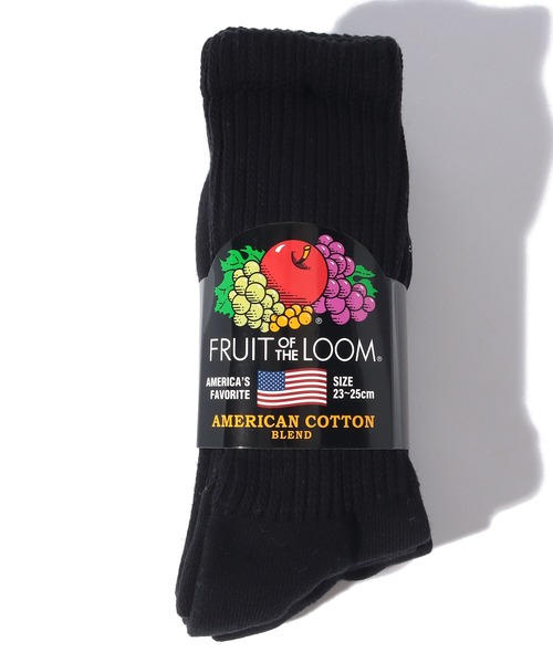 FRUIT OF THE LOOM（フルーツオブザルーム）の「C FTL AC ベーシック(レディース) / クルー丈ソックス / 3足セット / リブソックス / 無地（ソックス/靴下・レディース・ホワイト/ブラック/マルチ・23cm～25cm）」の12枚目の写真