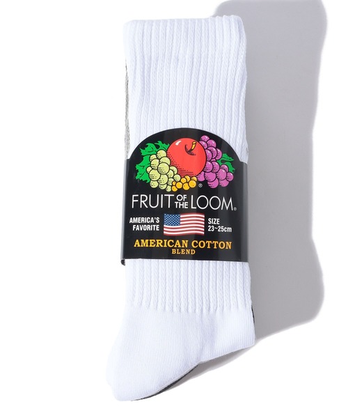 FRUIT OF THE LOOM（フルーツオブザルーム）の「C FTL AC ベーシック(レディース) / クルー丈ソックス / 3足セット / リブソックス / 無地（ソックス/靴下・レディース・ホワイト/ブラック/マルチ・23cm～25cm）」の13枚目の写真