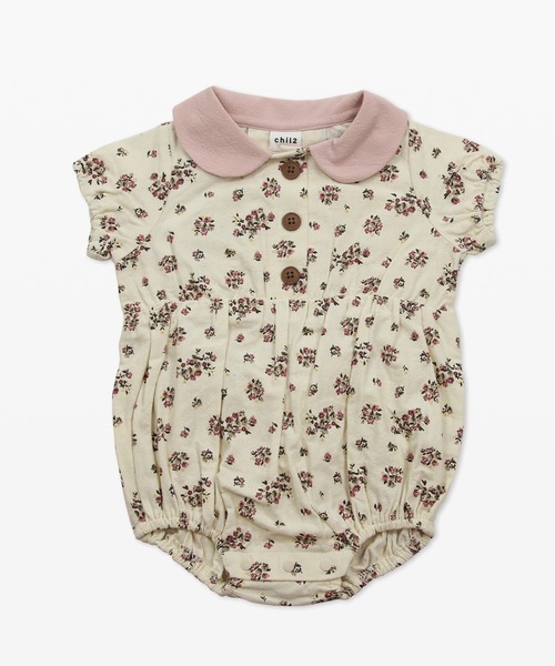 chil2（チルツー）の「襟付き総柄半袖ロンパース（ロンパース・キッズ・A/D/B/C/E/F/G/I/J/H・80ｃｍ/70cm）」の2枚目の写真