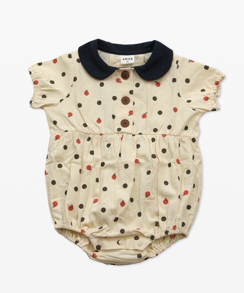 chil2（チルツー）の「襟付き総柄半袖ロンパース（ロンパース・キッズ・A/D/B/C/E/F/G/I/J/H・80ｃｍ/70cm）」の8枚目の写真