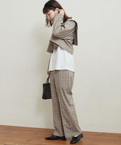 fig Ｌondon（フィグロンドン）の「uncle CHECK　JK（ブルゾン・レディース・ベージュ/グリーン・FREE）」の8枚目の写真