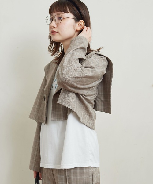 fig Ｌondon（フィグロンドン）の「uncle CHECK　JK（ブルゾン・レディース・ベージュ/グリーン・FREE）」の15枚目の写真