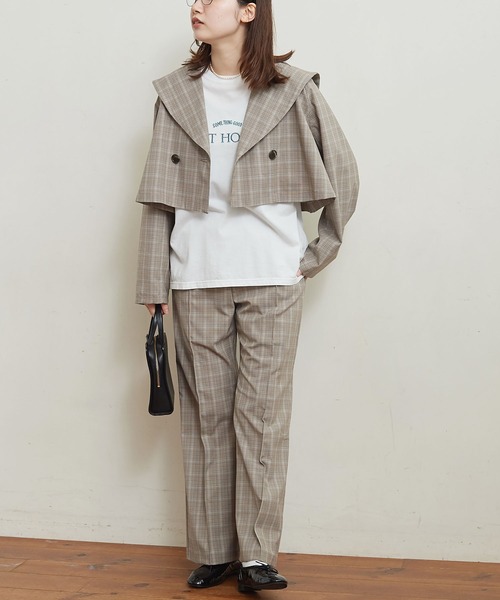 fig Ｌondon（フィグロンドン）の「uncle CHECK　JK（ブルゾン・レディース・ベージュ/グリーン・FREE）」の20枚目の写真