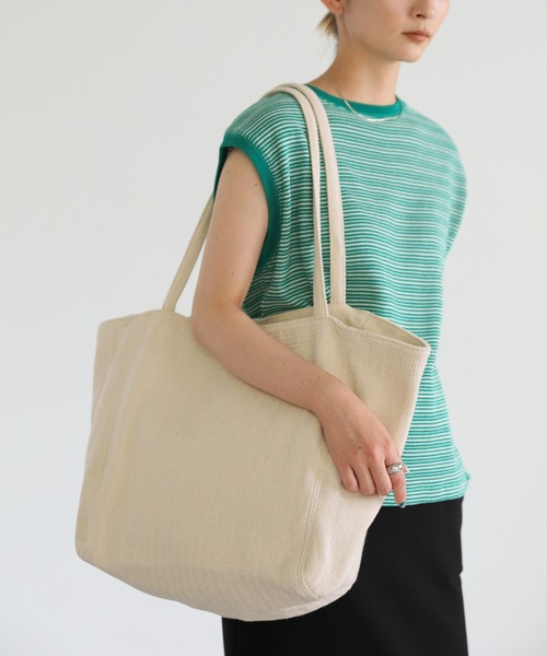 select MOCA（セレクトモカ）の「デニムライクトートバッグ（トートバッグ・レディース・ライトブルー/アイボリー・FREE）」の7枚目の写真