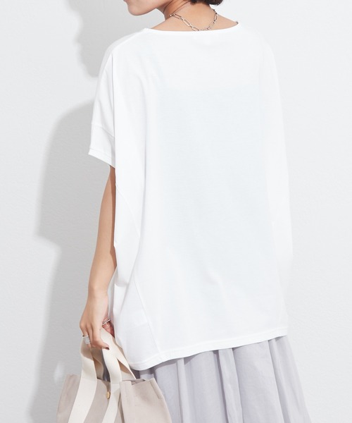 OUVRAGE CLASSE（ウヴラージュクラス）の「定番ドルマンTシャツ（Tシャツ/カットソー・レディース・ホワイト/ブラック/ベージュ/イエロー/ラベンダー・FREE）」の11枚目の写真