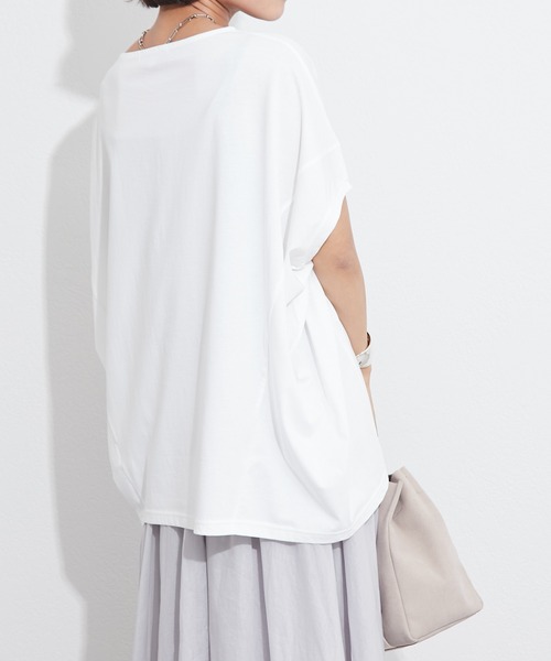 OUVRAGE CLASSE（ウヴラージュクラス）の「定番ドルマンTシャツ（Tシャツ/カットソー・レディース・ホワイト/ブラック/ベージュ/イエロー/ラベンダー・FREE）」の19枚目の写真