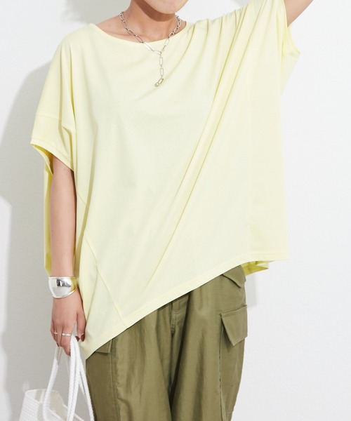 OUVRAGE CLASSE（ウヴラージュクラス）の「定番ドルマンTシャツ（Tシャツ/カットソー・レディース・ホワイト/ブラック/ベージュ/イエロー/ラベンダー・FREE）」の22枚目の写真