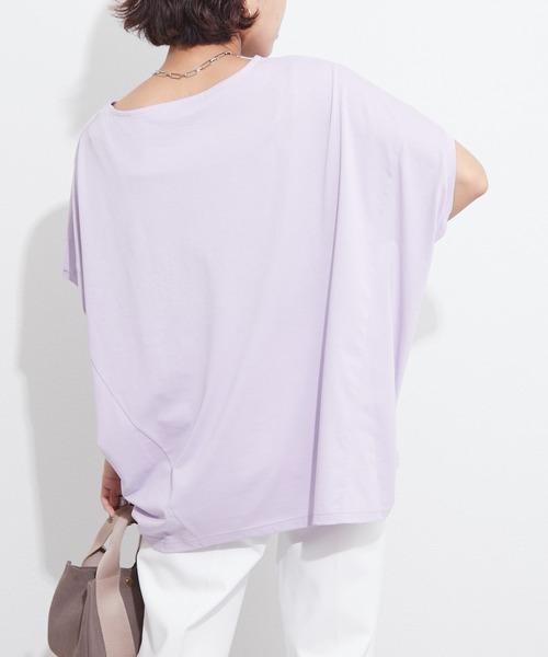 OUVRAGE CLASSE（ウヴラージュクラス）の「定番ドルマンTシャツ（Tシャツ/カットソー・レディース・ホワイト/ブラック/ベージュ/イエロー/ラベンダー・FREE）」の7枚目の写真