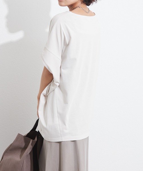 OUVRAGE CLASSE（ウヴラージュクラス）の「定番ドルマンTシャツ（Tシャツ/カットソー・レディース・ホワイト/ブラック/ベージュ/イエロー/ラベンダー・FREE）」の13枚目の写真