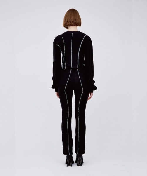 VIAVANDA（ヴィアヴァンダ）の「V CUT KNIT PANTS（その他パンツ・レディース・ベージュ/ブラック/グレー・FREE）」の5枚目の写真