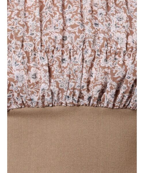 LAGUNAMOON（ラグナムーン）の「プリーツフラワーウエストリブワンピース（ワンピース・レディース・ブラック/ベージュ/グリーン・SMALL/MEDIUM）」の11枚目の写真