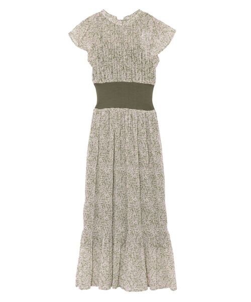 LAGUNAMOON（ラグナムーン）の「プリーツフラワーウエストリブワンピース（ワンピース・レディース・ブラック/ベージュ/グリーン・SMALL/MEDIUM）」の13枚目の写真