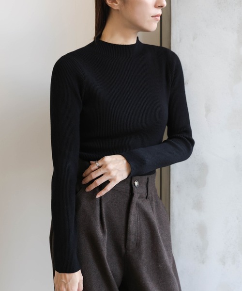 セール】【12色展開】プチハイネックリブニット（ニット/セーター